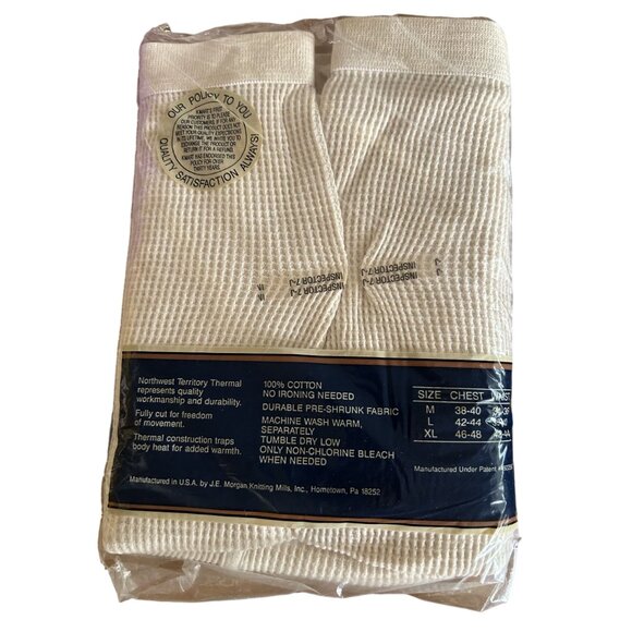 Northwest Territory Men's 100% Cotton Heavyweight Thermal Underwear XL USA Made - Picture 2 of 2